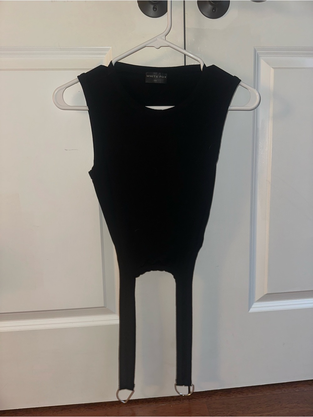 WHITE FOX Black Tank Top with Straps